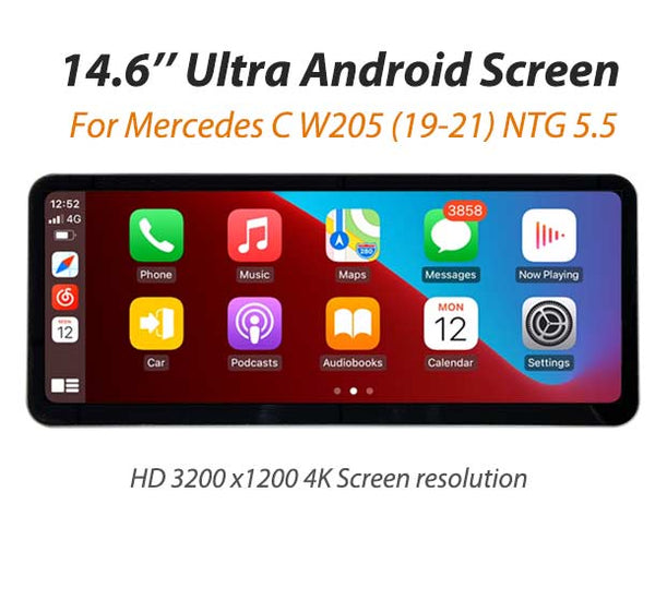 14.6'' Android 14 GPS CarPlay screen Mercedes-Benz C W205(2019-2021) NTG 5.5