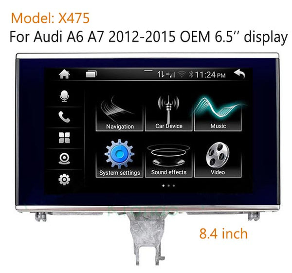 8.4 '' Android 13 GPS Navigation for Audi A6 A7 2012-2018 Apple CarPlay Android Auto