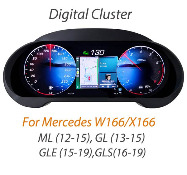 12.3 inch HD Mercedes-Benz ML GL GLE GLS (LHD) Digital Instrument Cluster