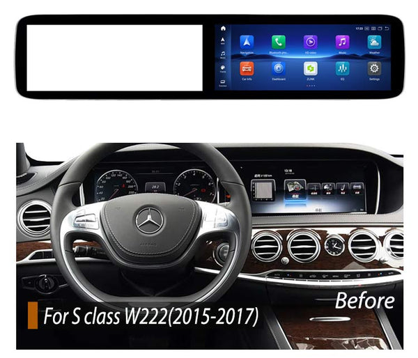 12.3'' Android 14 GPS screen for Mercedes S class W222 (2015-2017) NTG 5.0