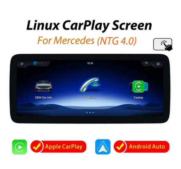 10.25''/ 12.3'' Mercedes-Benz Linux Touch screen CarPlay Android Auto (NTG4.0)