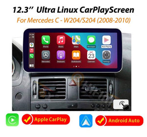 12.3'' Ultra Linux CarPlay Screen for Mercedes-Benz C W204/C204/S204 NTG 4.0