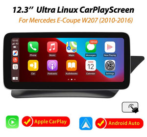 12.3'' Ultra Linux CarPlay Screen for Mercedes-Benz E coupe W207 (2010-2016)