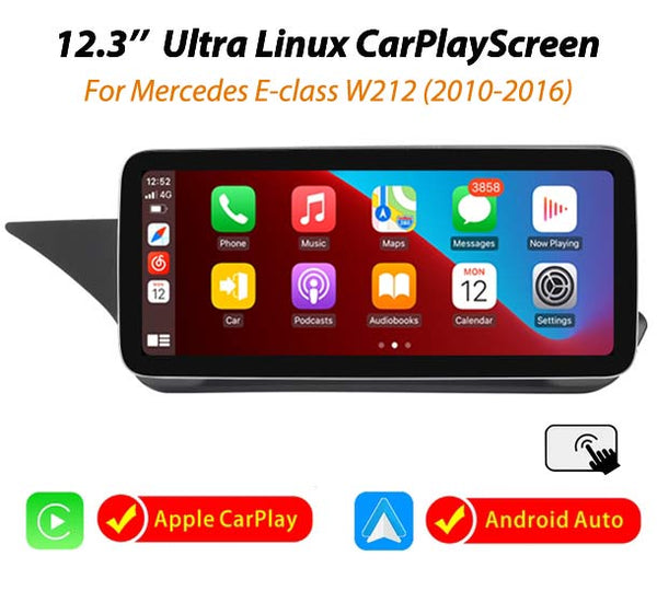 12.3'' Ultra Linux CarPlay Screen for Mercedes-Benz E class W212 (2010-2016)