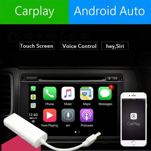 Wired Apple Carplay aftermarket Android Auto dongle for Android screen