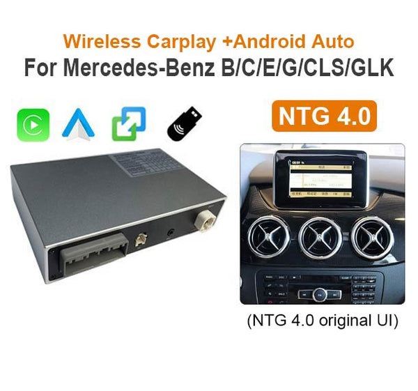 GABITECH Drahtlos CarPlay Android Auto für Mercedes Benz A B CLA GLA C E ML  GL Einbau-Navigationsgerät (NTG 4.5/4.7 System. A, B, C-Class, E-Class,  G-Class, CLS, GLK, GL ML)