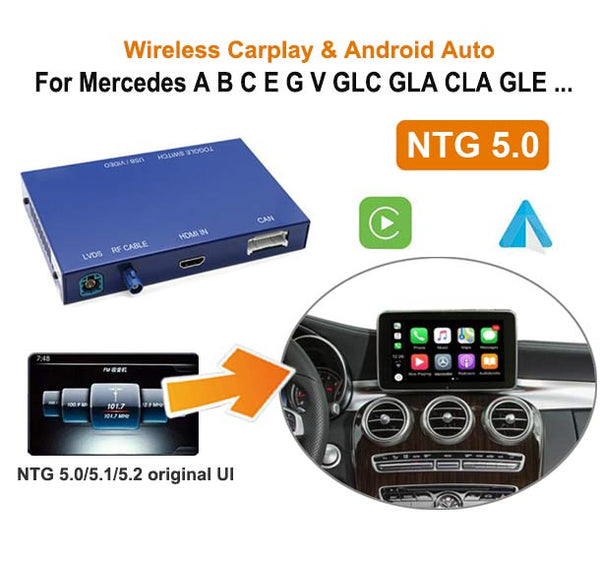 Wireless Apple Carplay Android Auto Mercedes-Benz A B C E GLA GLK GLS CLA ML etc